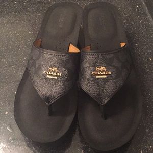 Coach Janice Wedge Flip Flops